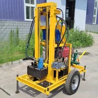 Petite perceuse de puits d'alésage, plate-forme de puits d'eau hydraulique alimentée par Diesel, Mini plate-forme de forage Portable, puits de forage artésiens de 150m 3