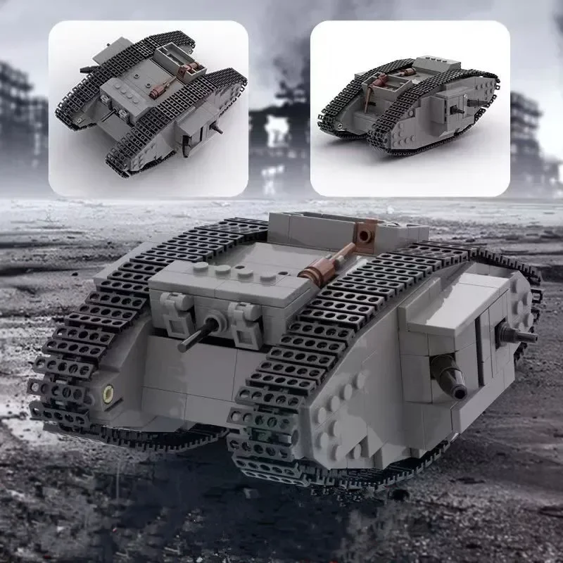 

WW1 Germany Military A7V Combat Tank Building Blocks Set MK IV Battle Tanks Soldier Vehicle Bricks WW2 Army Kids Toy Gift