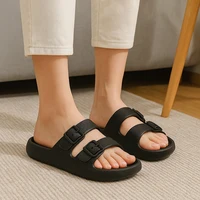 New Women's Beach Slippers Thick Bottom Anti-Slip Home Outdoor Sandals Comfortable EVA Material Pure Color Slippers
