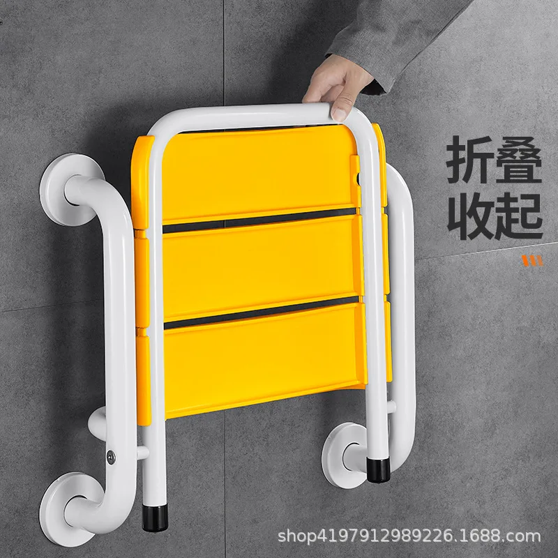 Elderly Bathroom Folding Stool Wall Shower Chair Elderly Safety Wall Chair Disabled Accessible Shower Stool 3