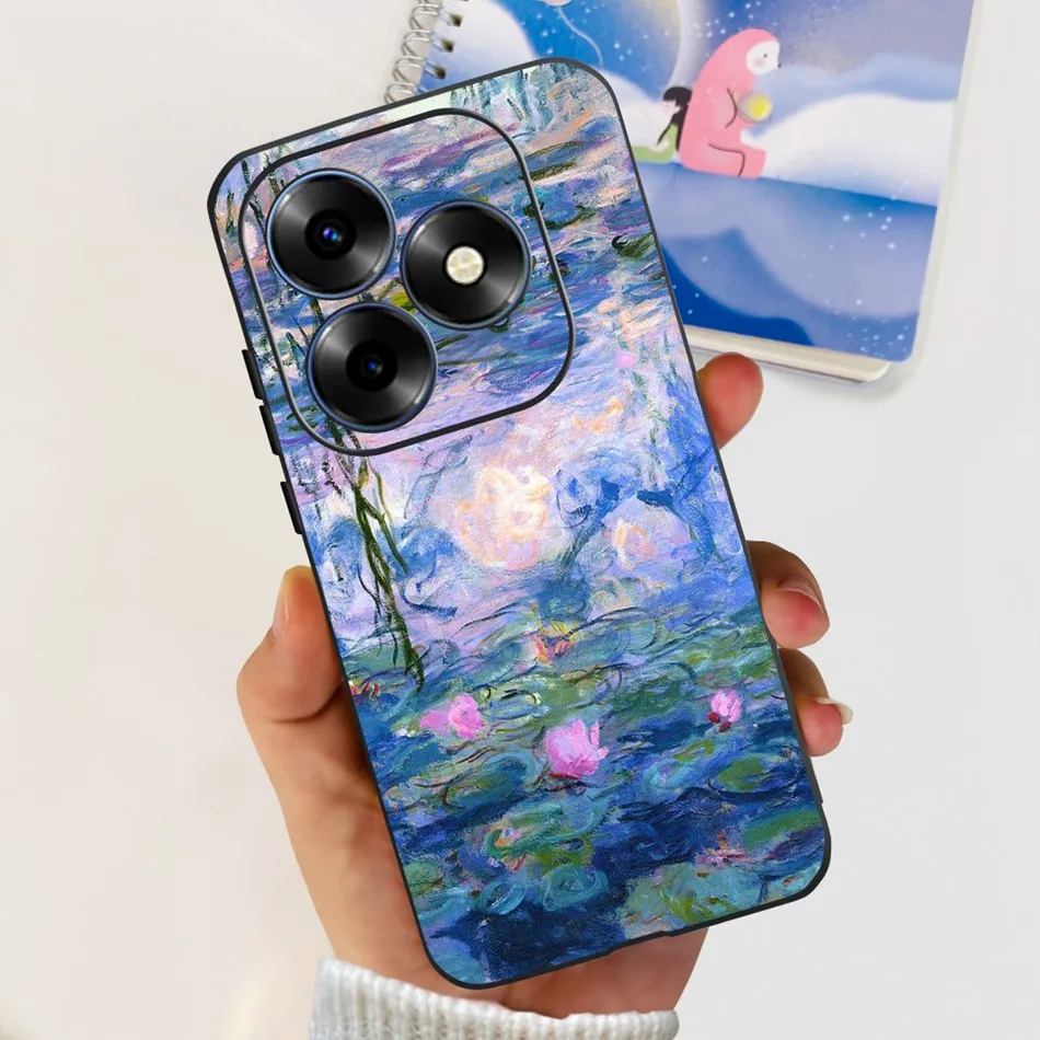 Fashion Elegant Painted Soft Silicone TPU Phone Back Cover