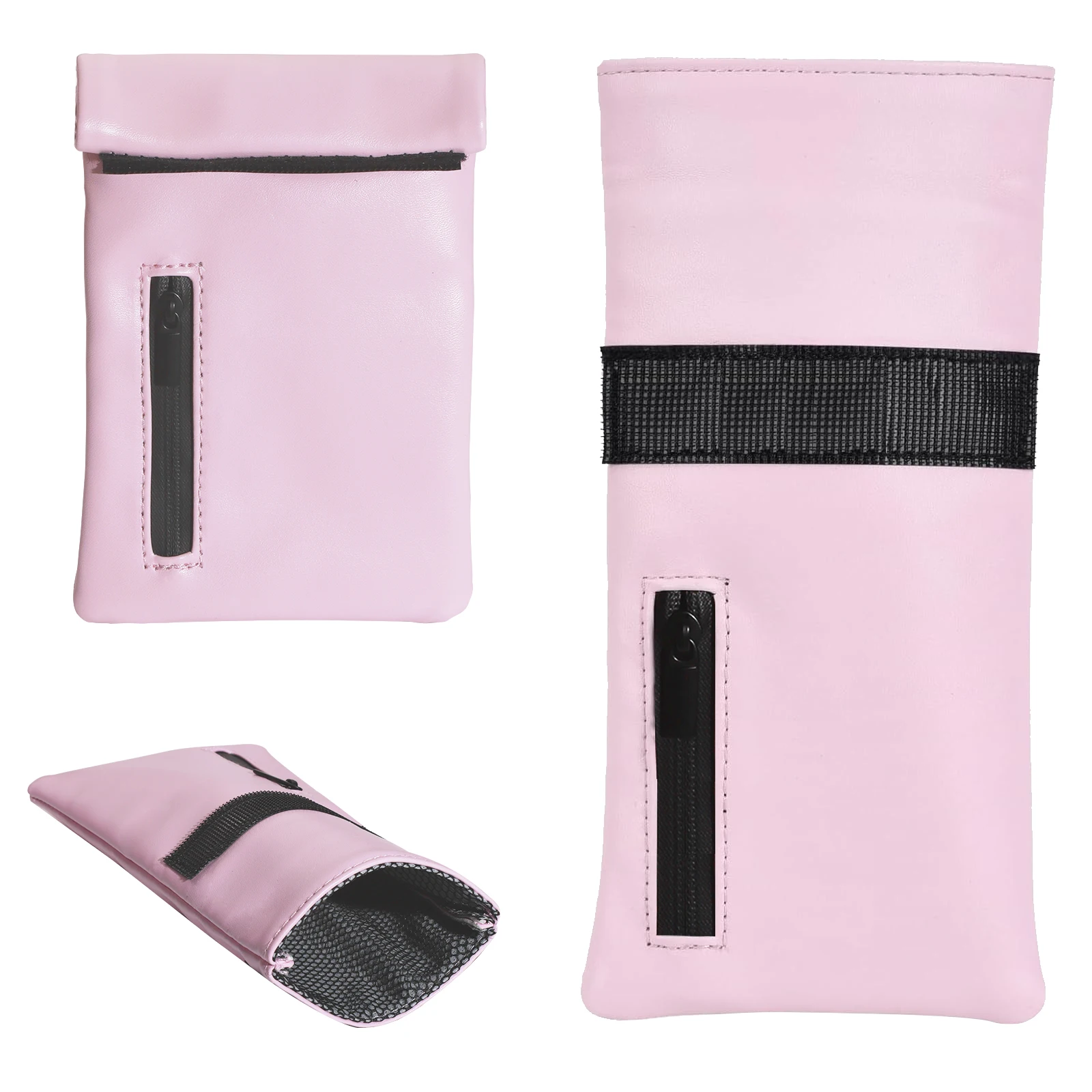 Compact Smell-Proof PU Leather Storage Pouch