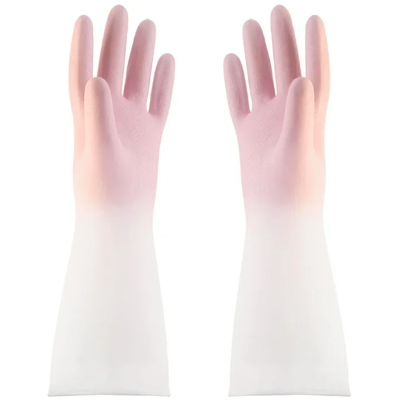 

1Pair Silicone Cleaning Gloves Dishwashing Cleaning Gloves Scrubber Dish Washing Sponge Rubber Gloves Cleaning Tools