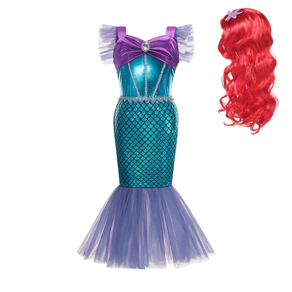 Disfraces Vestido Sirenita NiÃ±a Vestido Princesa Ariel Vestido De