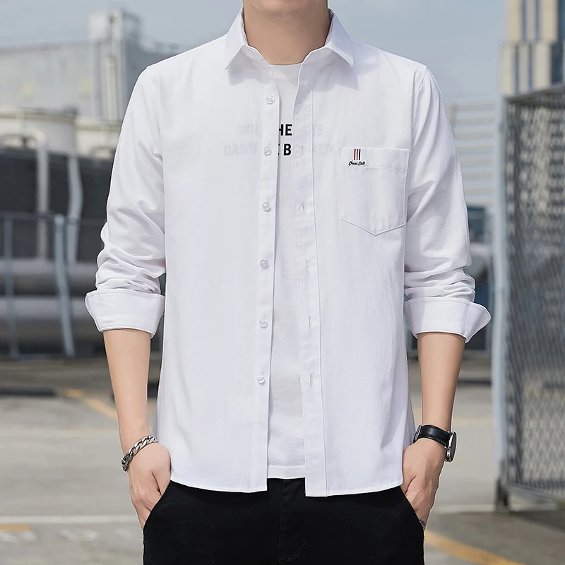 

white shirt men's long sleeve spring and autumn high sense business suit professional work clothes best man wedding white shirt