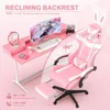Computer Armchair Girlfriend Computer Gaming Chair Pink Gaming Chair With Footrest Sister Wife and Love (Pink) Desk Gamer Office 5