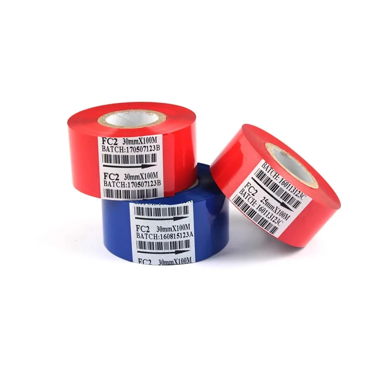 thermal printer ribbon ink thermal transfer round red and Blue belt Code tape FC2