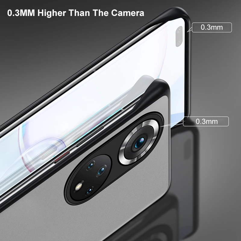 Ultra Matte Frameless Hard PC Phone Case - Shockproof Bumper Protection Cover