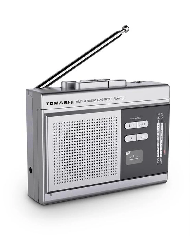 TOMASHI Portable Cassette Radio Player Walkman Recorder Tape to MP3 Converter with Built-in Speaker Microphone Support Headphone cassette player music digitizer player