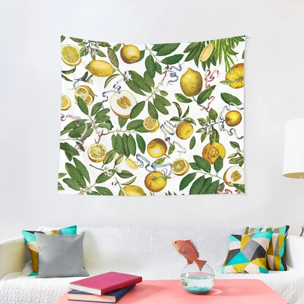

Lemon Tree - White Tapestry Home Decor Aesthetic Aesthetic Room Decor Cute Room Decor Bedrooms Decorations Tapestry