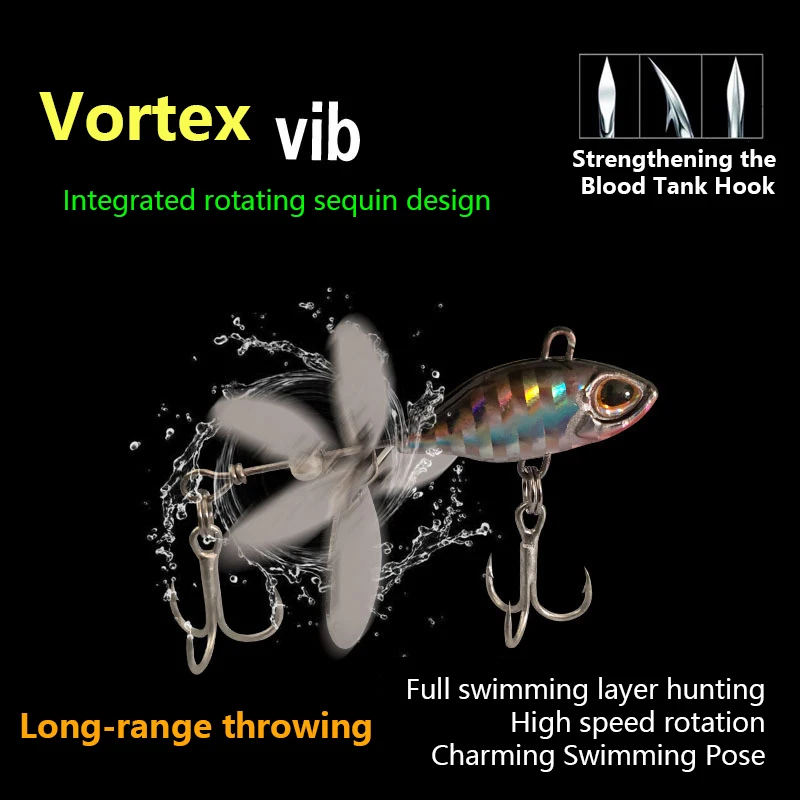 Металлическая рыболовная приманка вихревой Спиннинг 7 г 10 г 14 г 360 ° быстрое вращение блёстки пресноводная жесткая приманка Вибрирующая ложка для щуки окуня