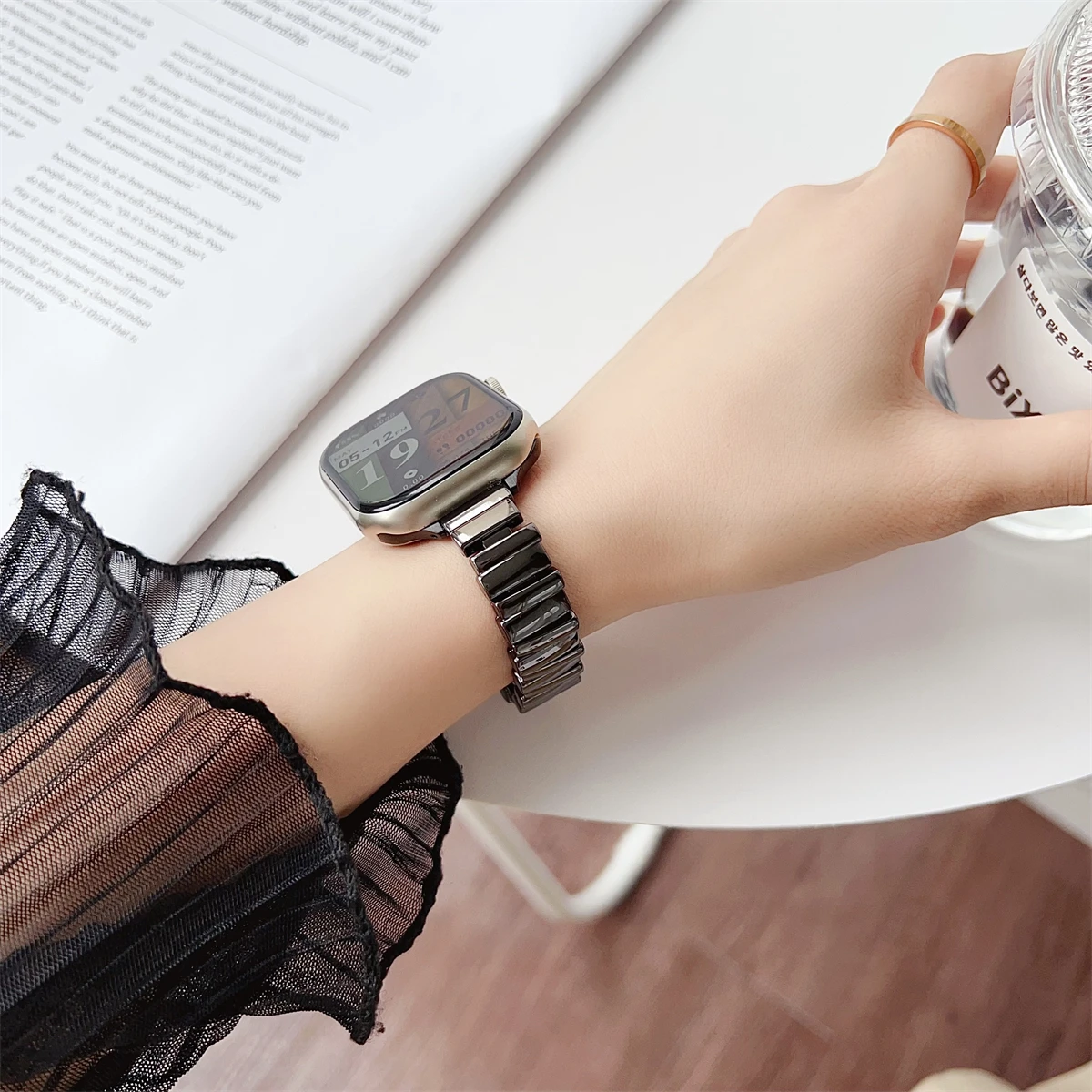 Kellon ranneke iwatchille 42/44/45/46/49mm 38/40/41mm Metal Fashion kellohihna kellosarjalle Ultra2 Series 10/9/8/7/6/5/4/3/2/1_voghion.com