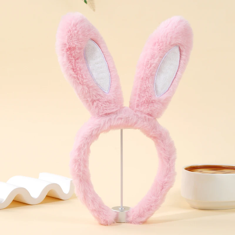 Hasenohren-Stirnband für Erwachsene, weihnachtlicher Plüsch-Kaninchen-Haarreifen, Partygeschenke, Cosplay-Kostüm – Detail 12