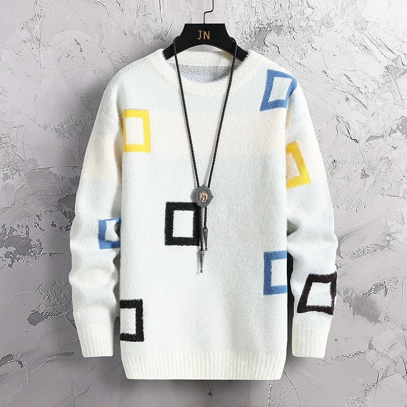 

Новый Зимний кашемировый свитер, Мужская одежда, высококачественный мужской пуловер, свитер, теплая и модная мужская Рождественская одежда