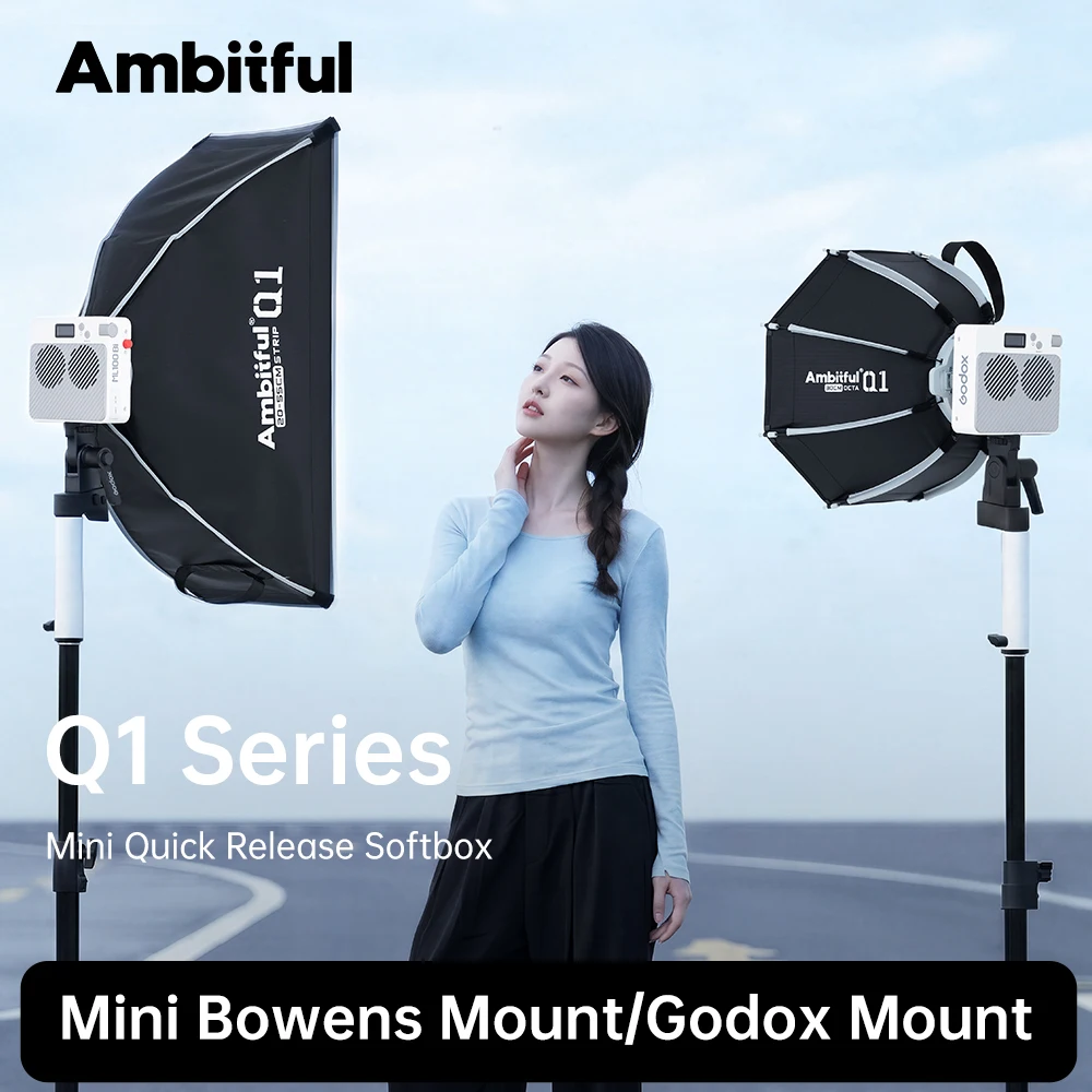 AMBITFUL Q1 시리즈 소프트박스 30cm 45cm 55cm 미니 보웬스/고독..