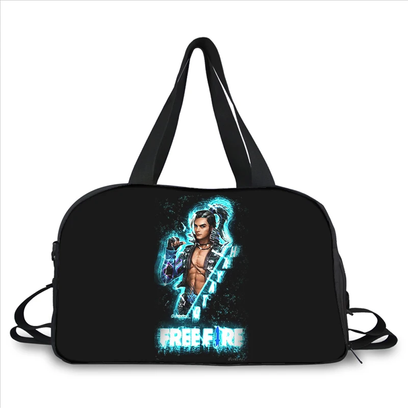 

Free Fire art game 3D printing fashion trend portable large capacity multi function messenger bag travel bag