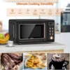 Retro Microwave Oven, 0.7Cu.ft, 700-Watt Countertop Microwave Ovens w/5 Micro Power, Delayed Start Function, LED Display, Child 6