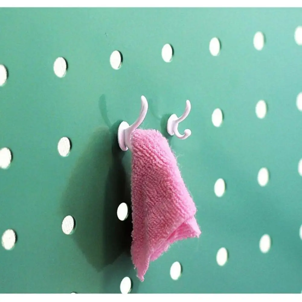 10pcs Mini Metal Dollhouse Miniature Furniture Hook 1:12 14*14mm Clothes Coat Hook Rack 4 Colors Wall Hangers Modle Toy