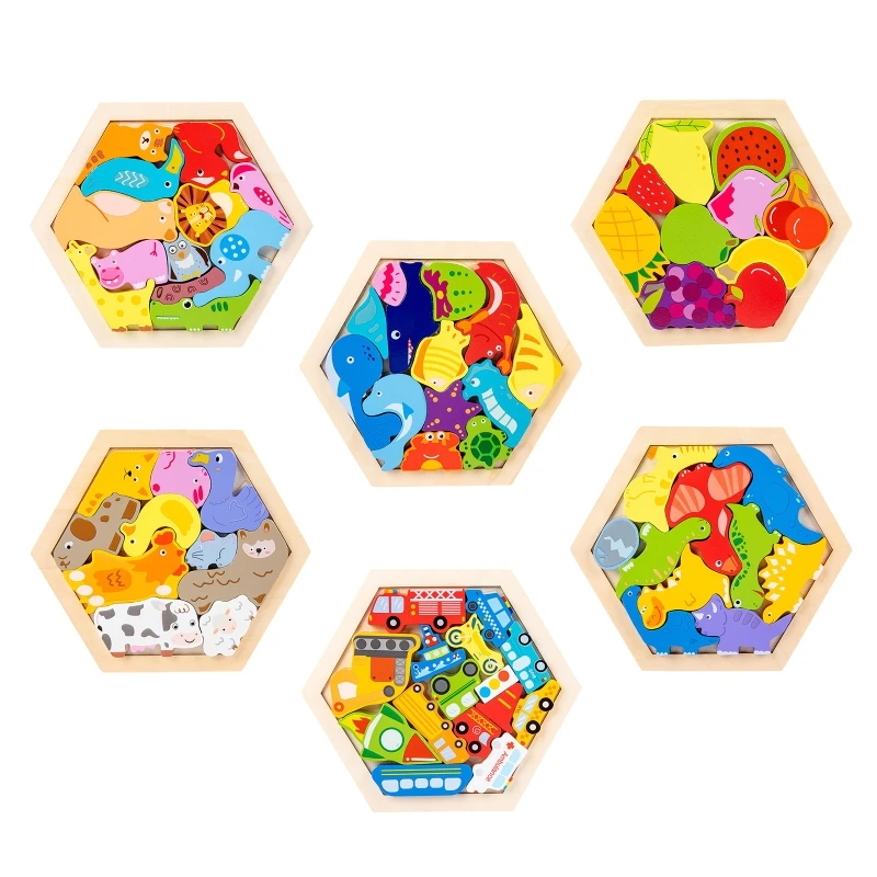 

127D Wooden Puzzle Board Stacking Tower Color Sorting Education Toy Boy Girl Gift