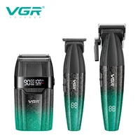 VGR Tondeuse à cheveux Professionnelle 9000 tr/min Tondeuse à cheveux Sans fil Machine de coupe de cheveux Rechargeable Métal To 6