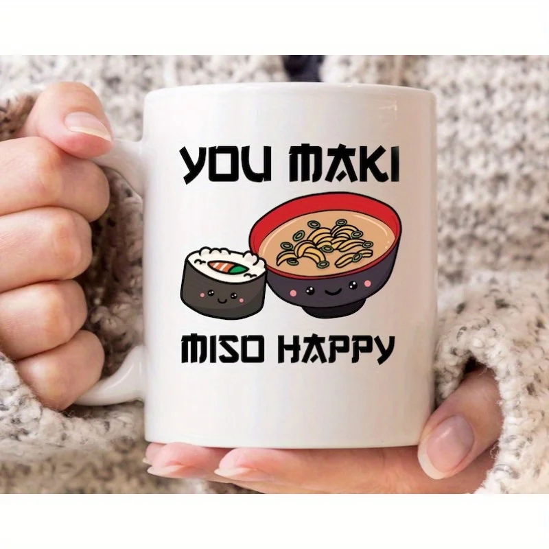 Miso Happy: Ceramic Mug for Coffee, Tea, and More - Funny Personalized Drinkware Gift