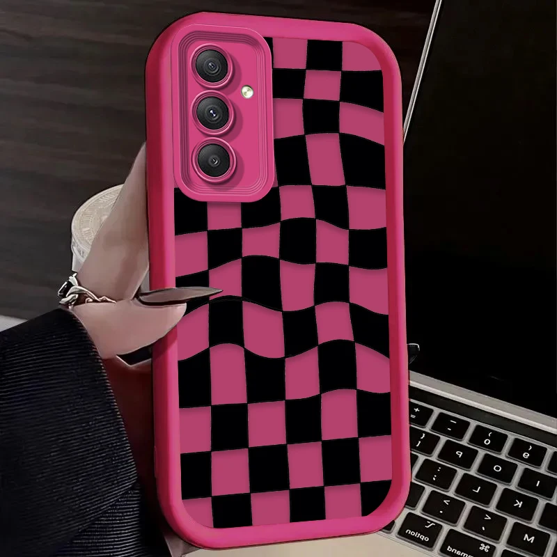 Stylish Black and White Checkered Phone Case