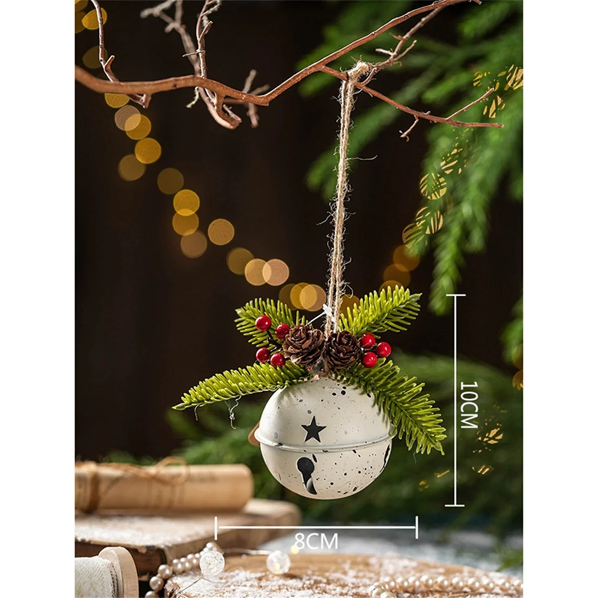 

Рождественские колокольчики, традиционные украшения для рождественской елки, металлические сани, колокольчики для праздничных украшений