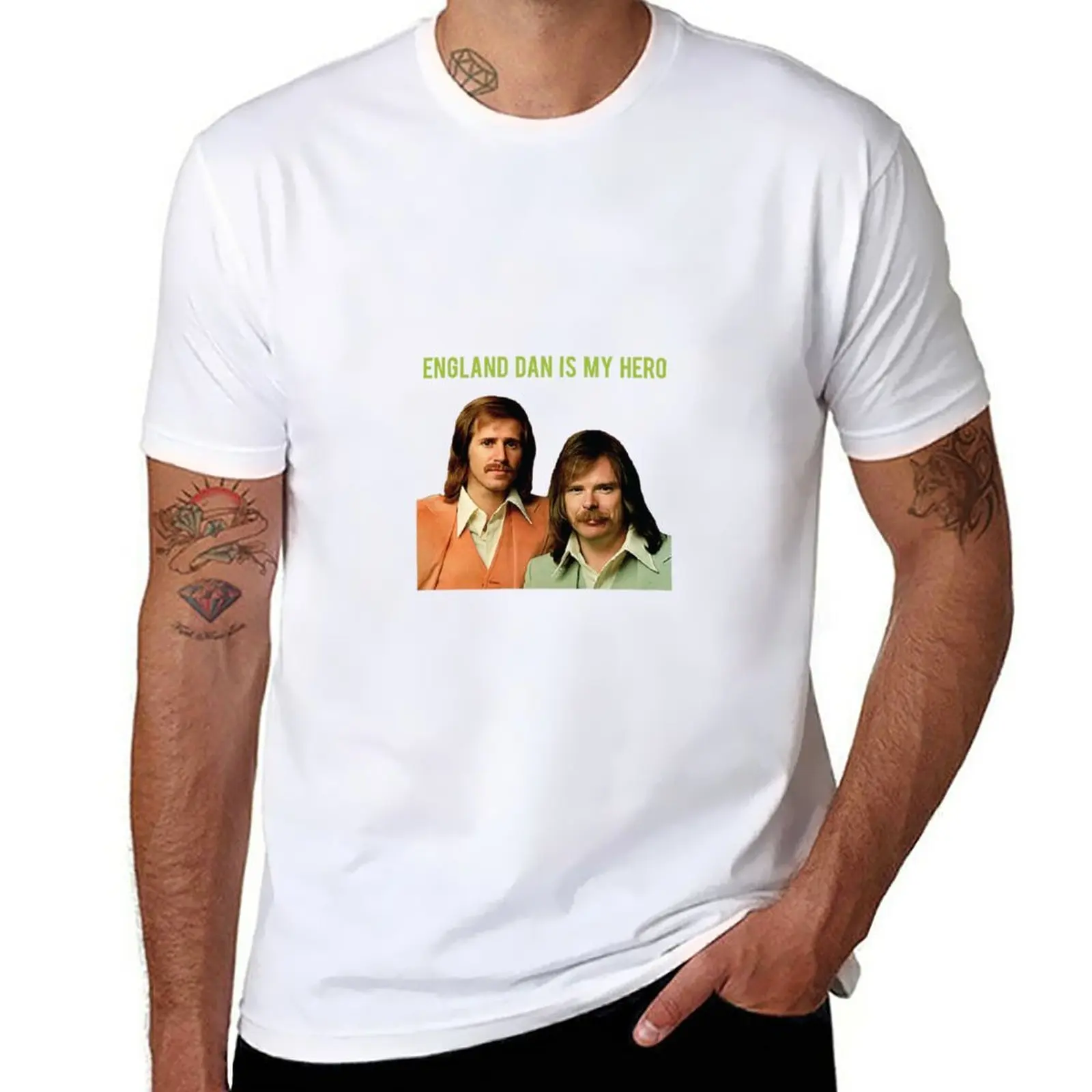 

New ENGLAND DAN IS MY HERO T-Shirt kawaii clothes oversized t shirt mens white t shirts