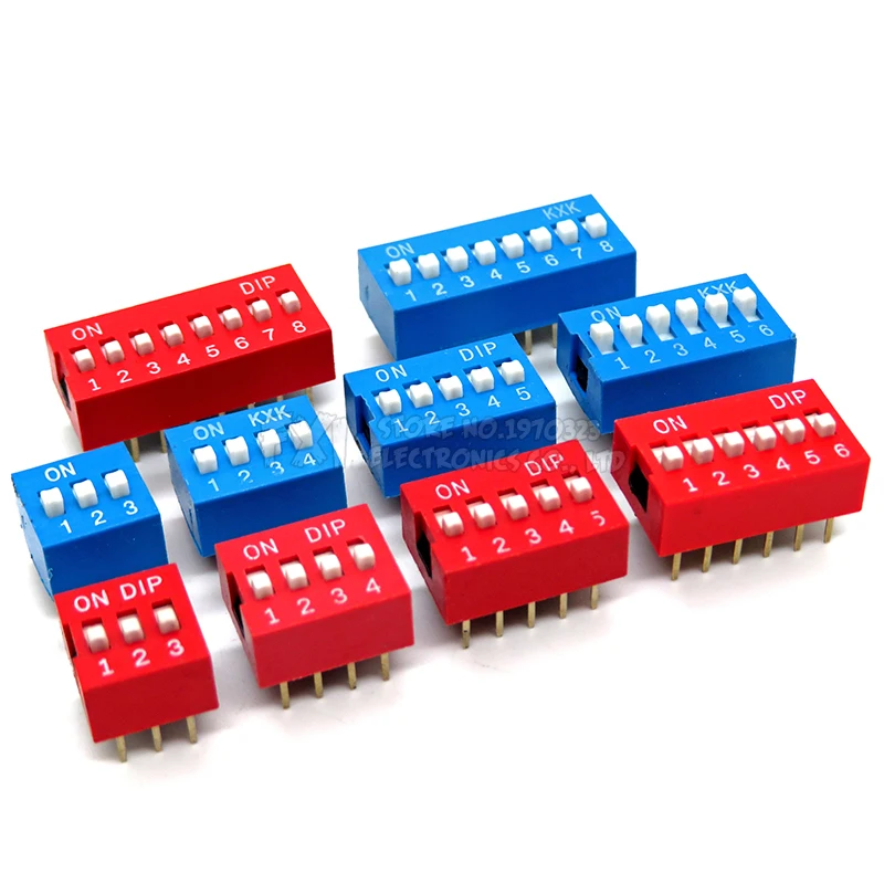 10PCS Slide Type Toggle Switch Module - Blue Snap Switch