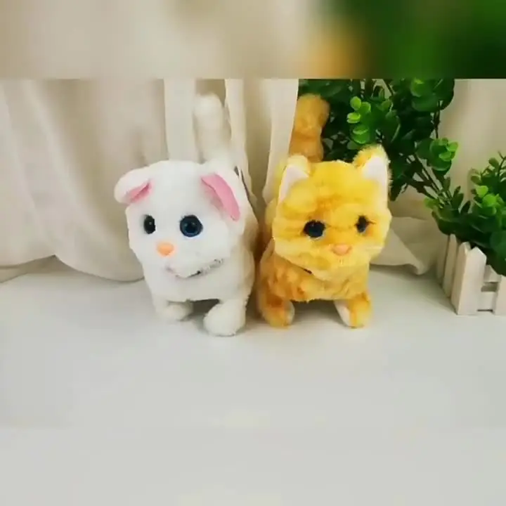 Gatto Interattivo In Peluche Con Guinzaglio – Cammina E Miagola, Set 20 Accessori Per Bambini 3-7 Anni