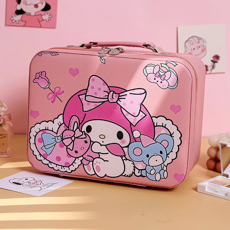 Hello Kitty Cosmetic Bags Sanrio Storage Box Make Up Case Lipstick Bag  Kawaii Makeup Purse Travel Organizer Zipper Accesorios - AliExpress