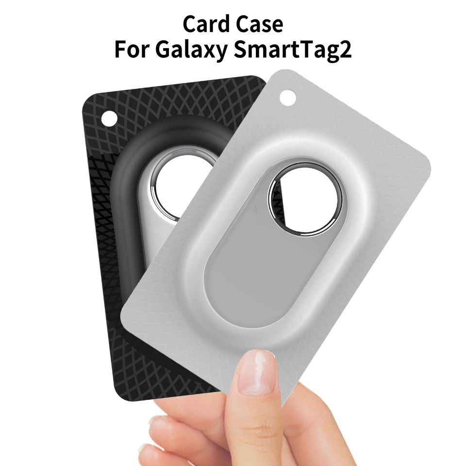 BIQIRE Custodia Portafoglio Per Galaxy SmartTag2 (2 Pezzi) - TPU Morbido, Sottile, Formato Carta