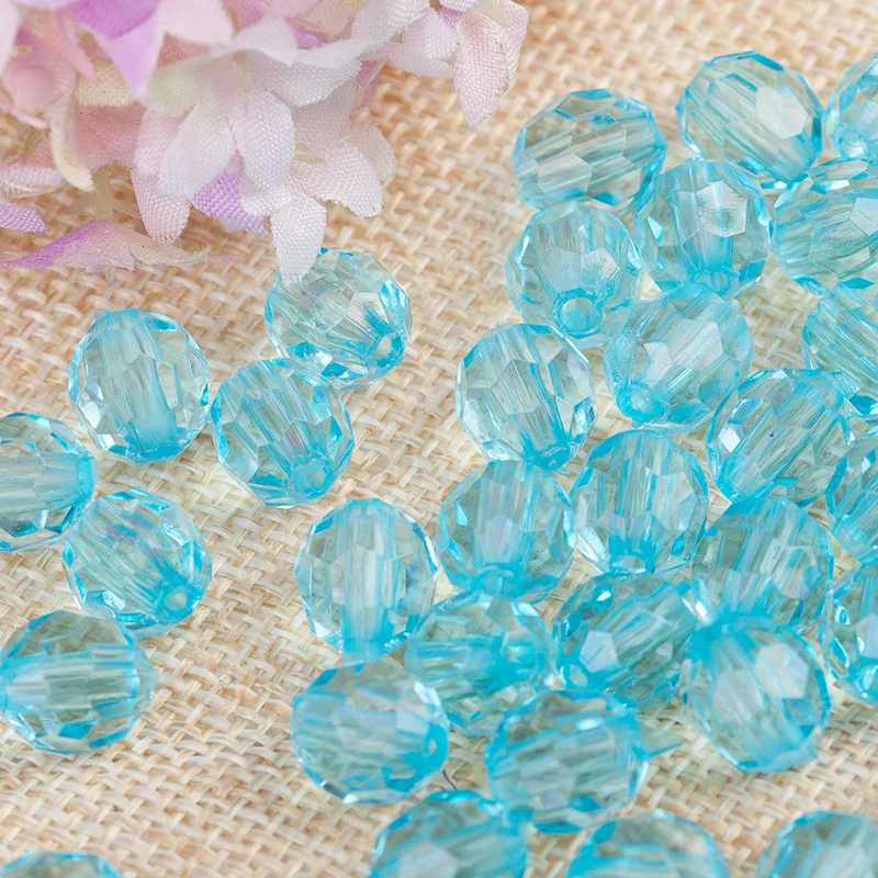 500g 6-12mm Transparent Acrylic Beads Children Diy Toys
