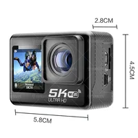 CERASTES Action Camera 5K 4K 60FPS WiFi Anti-shake Dual Screen 170° Wide Angle 30m Waterproof Sport Camera with Remote Control 2