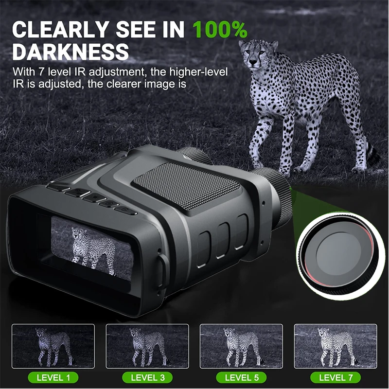 

2023 Newest Binoculars Night Vision Device R12 Infrared 1080P HD 5X Digital Zoom Hunting Telescope Outdoor Day Night Dual Use