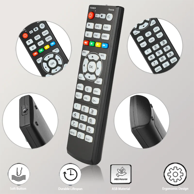 VINABTY 398GR10BEUDN0000PM Telecomando di sostituzione compatibile con UNITED LED TV LED24TP60 LED32TP60