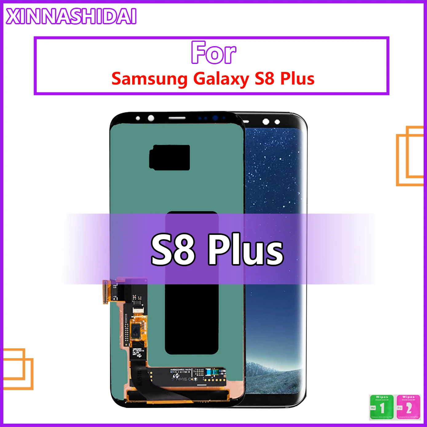 SUPER AMOLED LCD Display For Samsung Galaxy S8 Plus G955 G955F Display Touch Screen Digitizer Assembly Replace With/No Frame