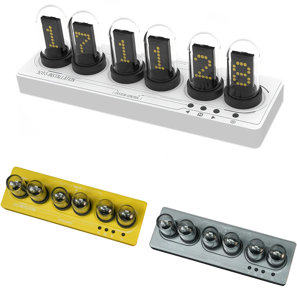 ساعة منبة WIFI التحكم IPS Nixie أنبوب المنبه مع أض...