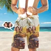 Summer Hawaiian 3D Custom Faces Seaside Vacation Printed Beach Shorts Men PersonalizedCustomization Patterns Y2k Swimming Trunks 2