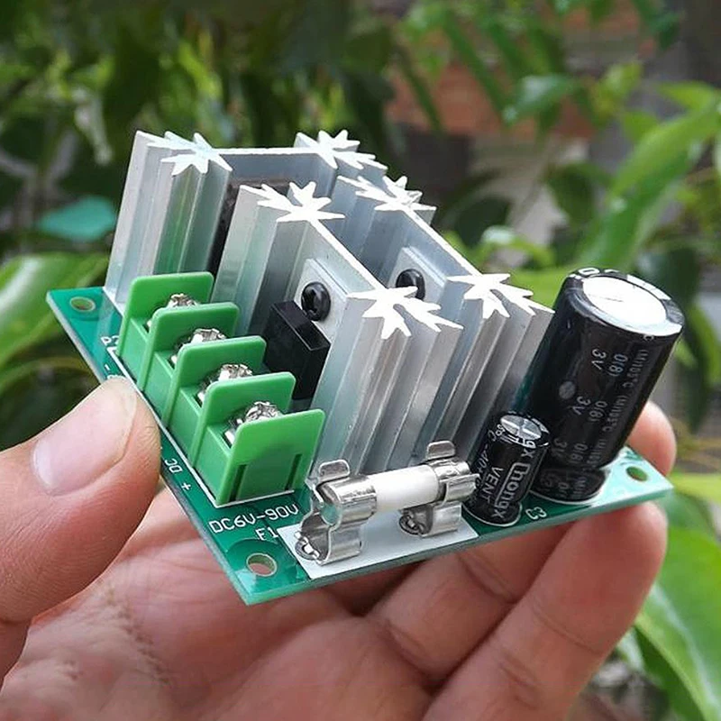 DC 6V-90V 15A DC 모터 속도 컨트롤러 DC 6V 12V 24V 36V 48V 72V 90V 고출력 PWM 무단 속도 제어 보드