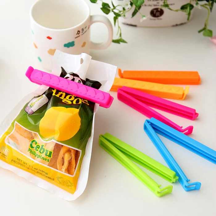 

5pcs Portable Kitchen Storage Snacks Airtight Bag Clip Sealing Clip Plastic Tool Kitchen Accessories Fresh Food Bag Sealing Clip