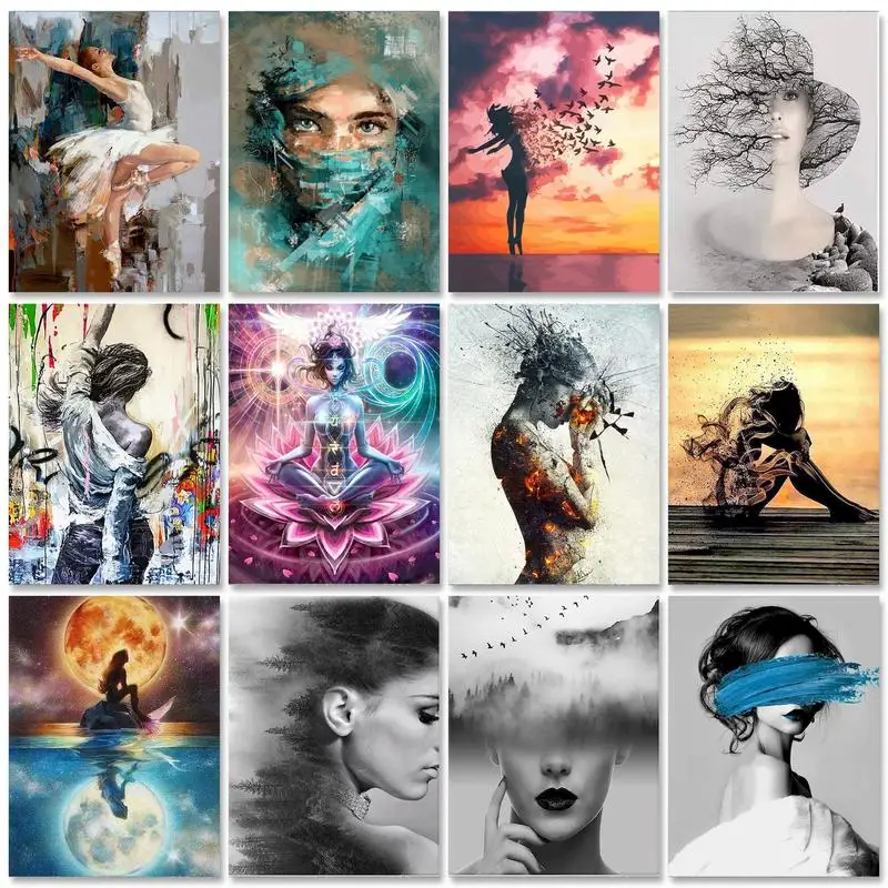 Oil Paint By Numbers Kits Figure Painting By Numbers On Canvas Girls Frame 60x75cm Scenery Draw Painting DIY Home Deco painting by numbers kits,painting by numbers,oil picture by numbers