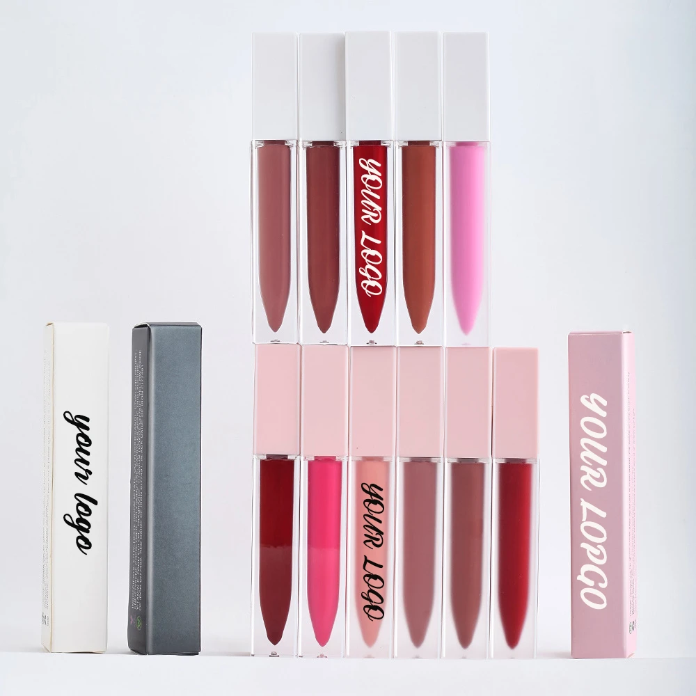 7ml Lip Gloss Wholesale Bulk No Label 125 Colors Glossy Shine Lipstick Matte Waterproof Lips Moisturizer Lipgloss Custom Logo