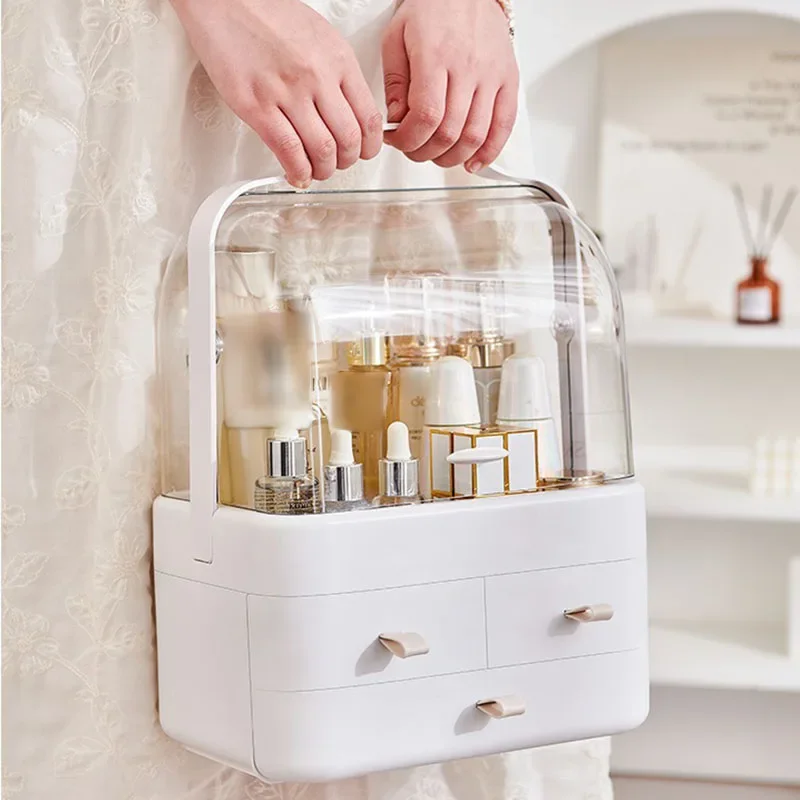 Cosmetic Storage Box Dustproof Waterproof Drawer Organizer Skincare Holder Multi-functional Makeup Storage for Dressing Table 3