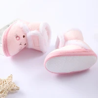 Winter Baby Boots Cute Cartoon Warm Newborn Walking Shoes for Infant Kids Thicken Warm Plush Non Slip Snow Boots 0-18 Months 5