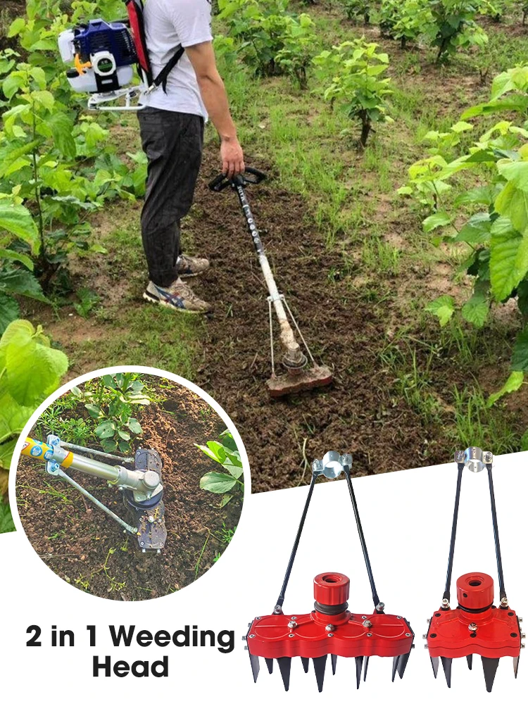 Gardening Farm Heavey Weeding Head Grass Remover Tool Attachment 2 in 1 Weeding Wheels Weeder Accessories 2