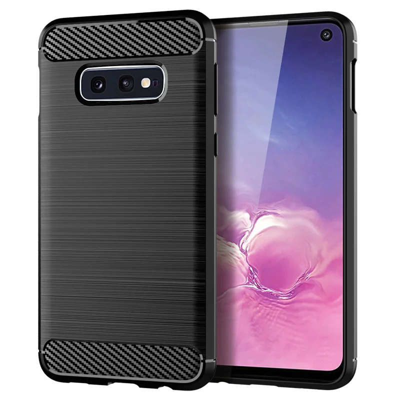 For Case Samsung Galaxy S10E Cover For Samsung S10E Coque Carbon Fibre Shockproof Bumper Soft TPU Case For Samsung S10E Fundas — view 4