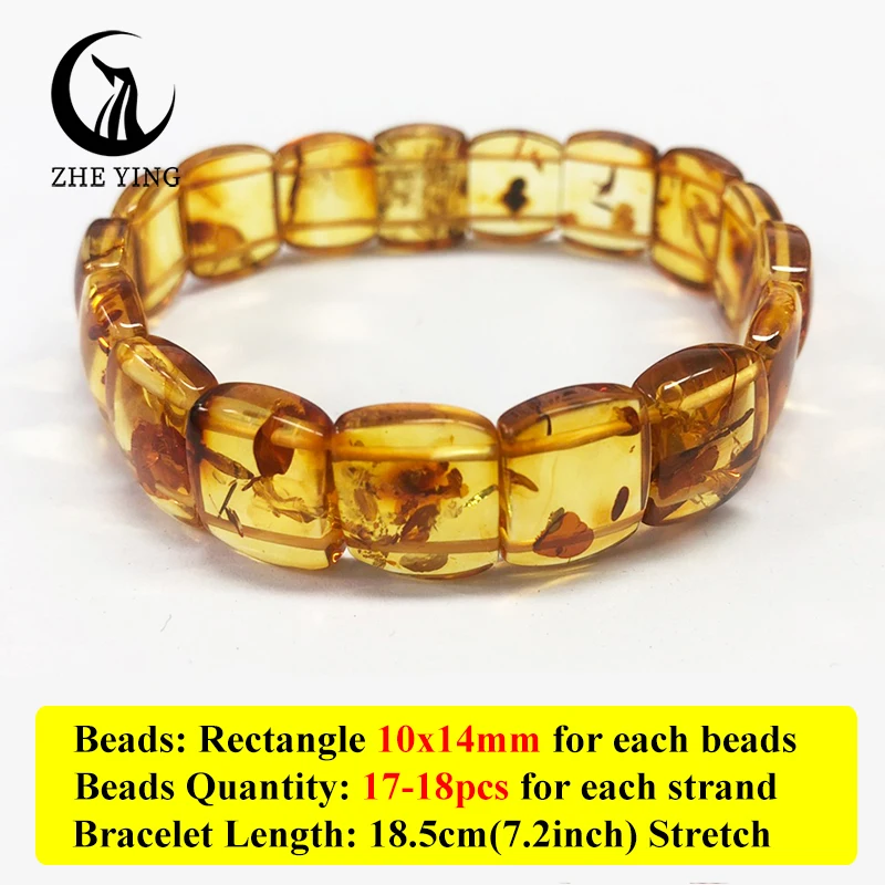 Hot Natural Amber Bracciali Square Beads Strand Quarzo Rosa Viola Ametista Rettangolo Opale Beads Bangle Women Fine Jewelry Gifts