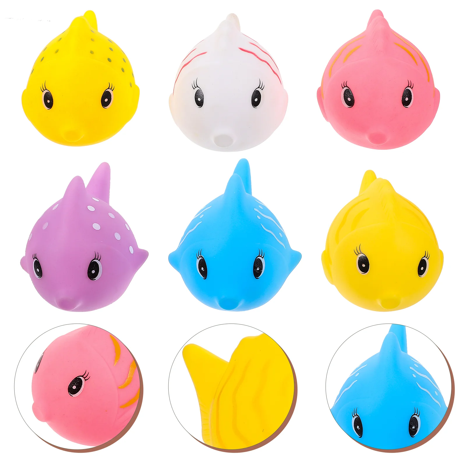 

6 Pcs Fun Animals Floating Toy Vinyl Water Fish Infant Toys For Bath Time for Baby Infant Bath Time