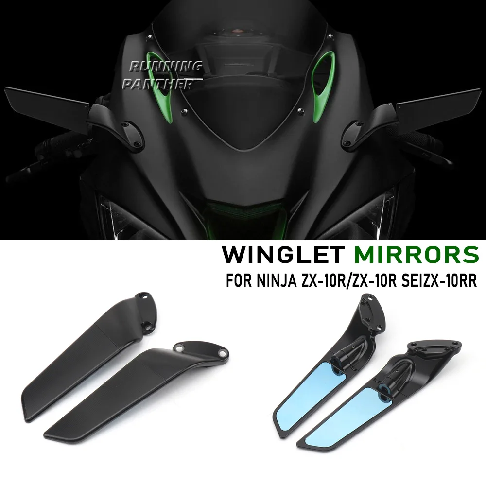 

Motorcycle Adjustable Aluminum Rearview Mirrors Wind Wing Mirror For KAWASAKI Ninja ZX10R ZX-10R SE ZX10RR ZX-10RR ZX 10 R RR